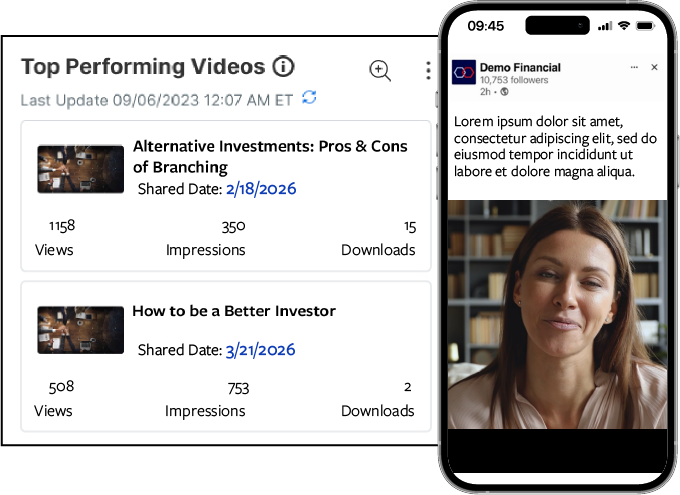 Video marketing for advisors